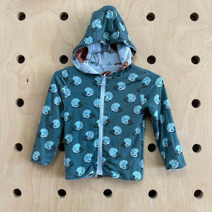 Reversible Football Zip Hoodie
