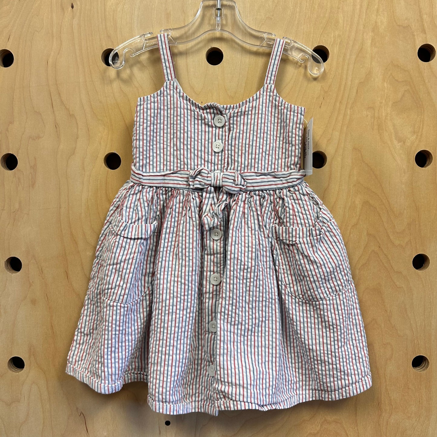 RW&B Striped Button Dress