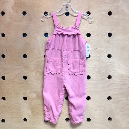 Pink Scallop Pocket Romper