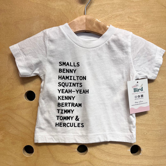 White "The Sandlot' Boy Names Tee
