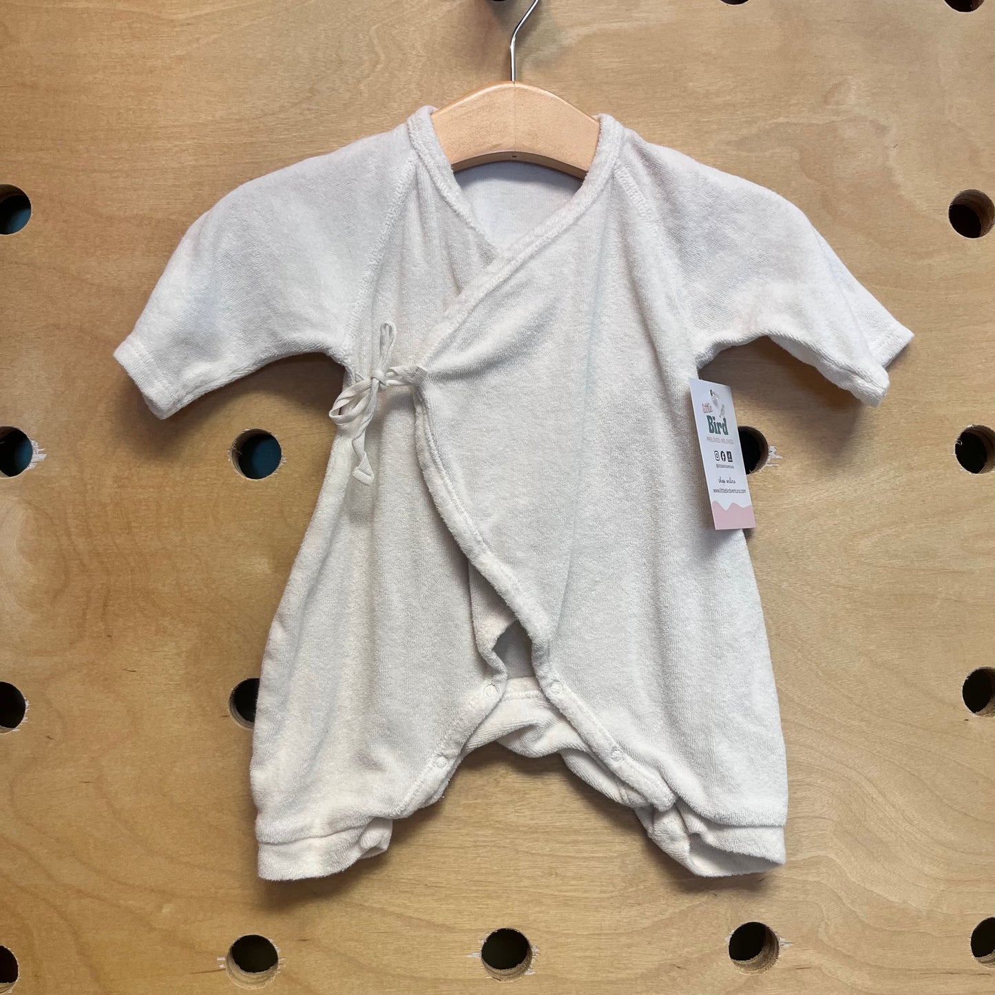 Ivory Terry Wrap & Snap Romper
