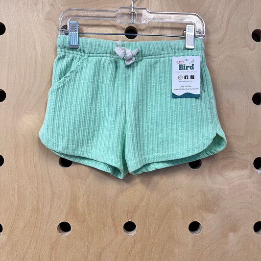 Mint Ribbed Shorts