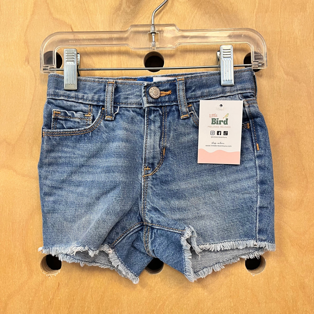 Denim Slouchy Straight Shorts