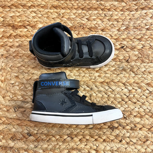 Black Leather Blaze Mid Sneakers
