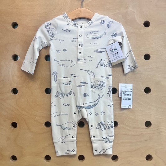 Cream Organic Aquatic Romper NEW!