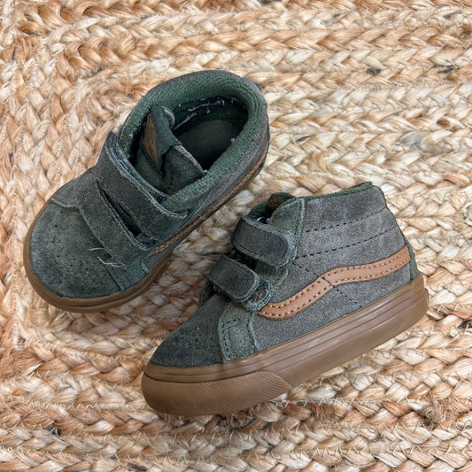 Green & Brown Velcro Hi Tops