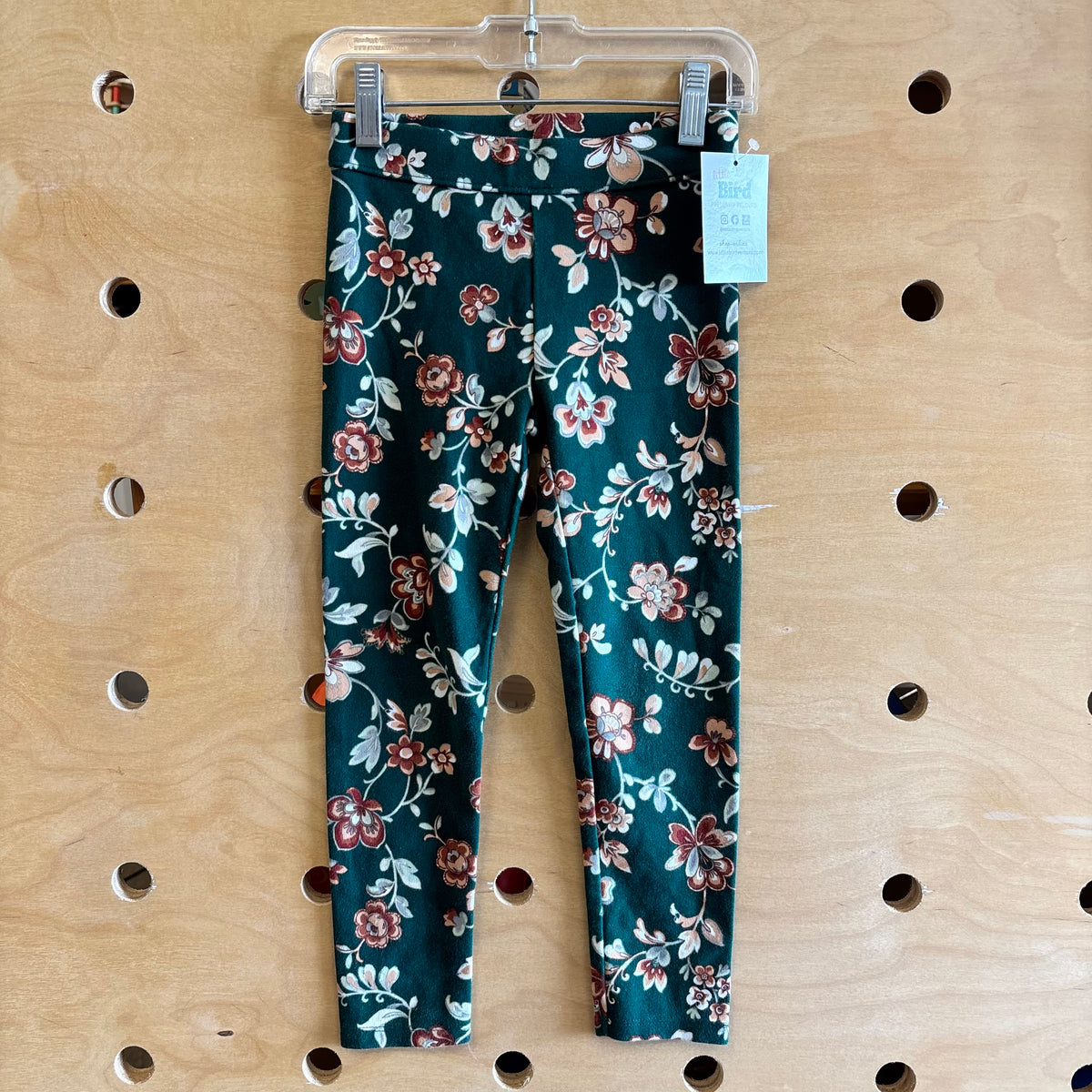 Green/Brown Floral Leggings