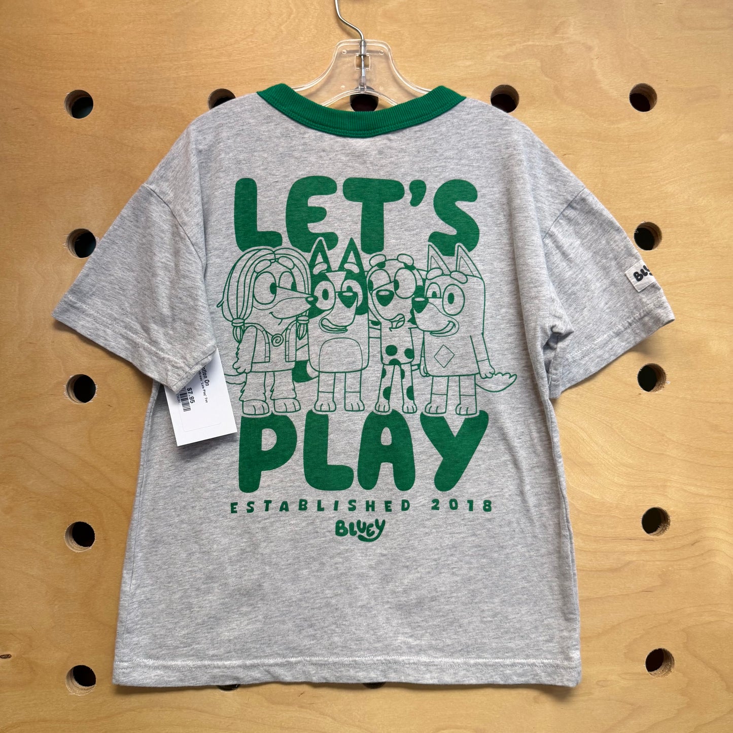 Grey/Green 'Lets Play' Tee