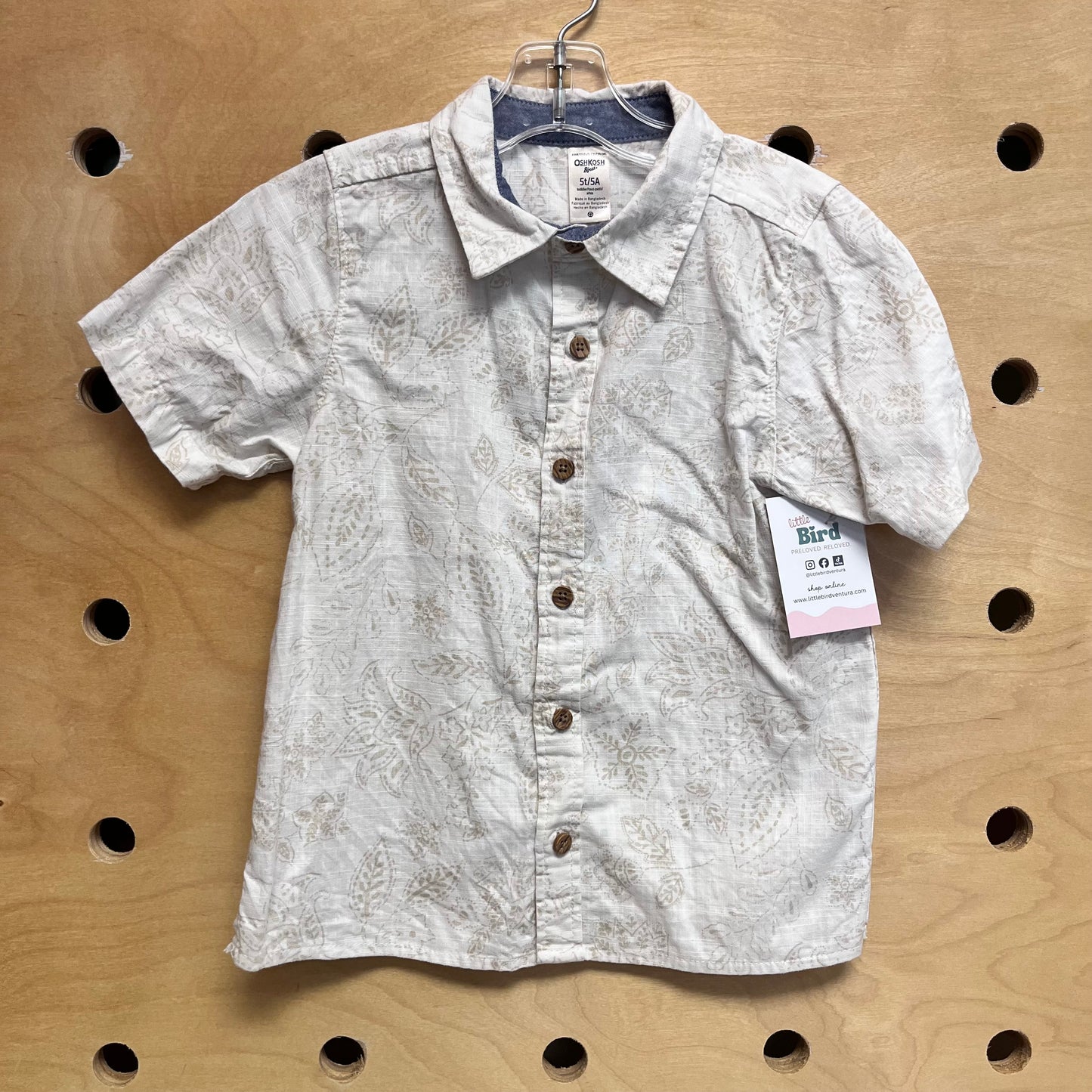Cream/Tan Mandala Button Up