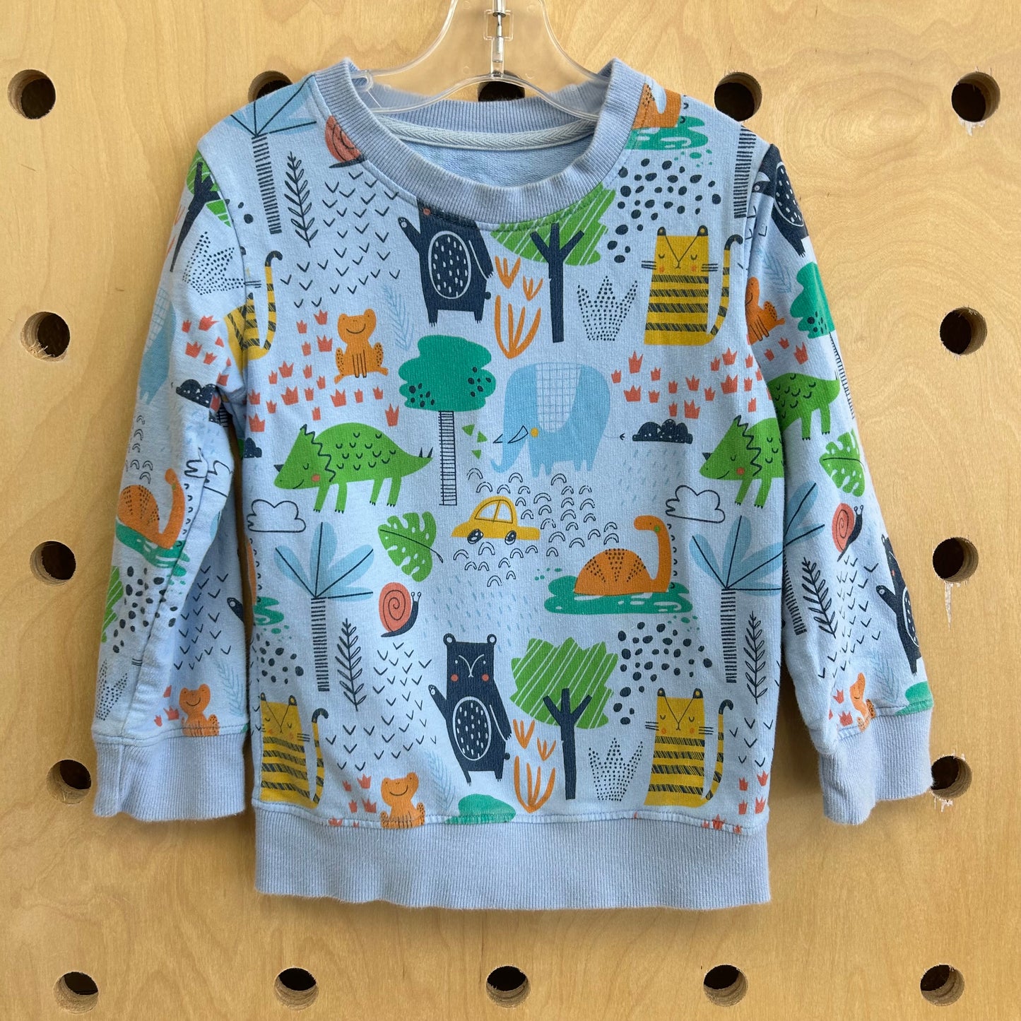 Blue Dinos + Animals Pullover