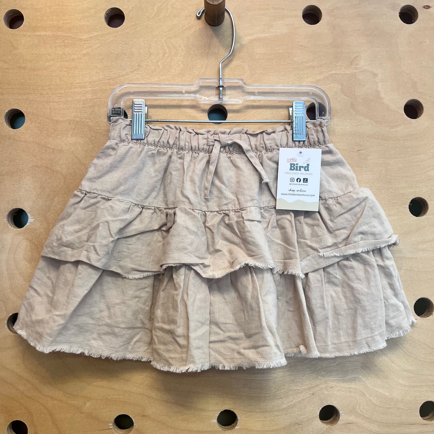 Beige Ruffle Skirt