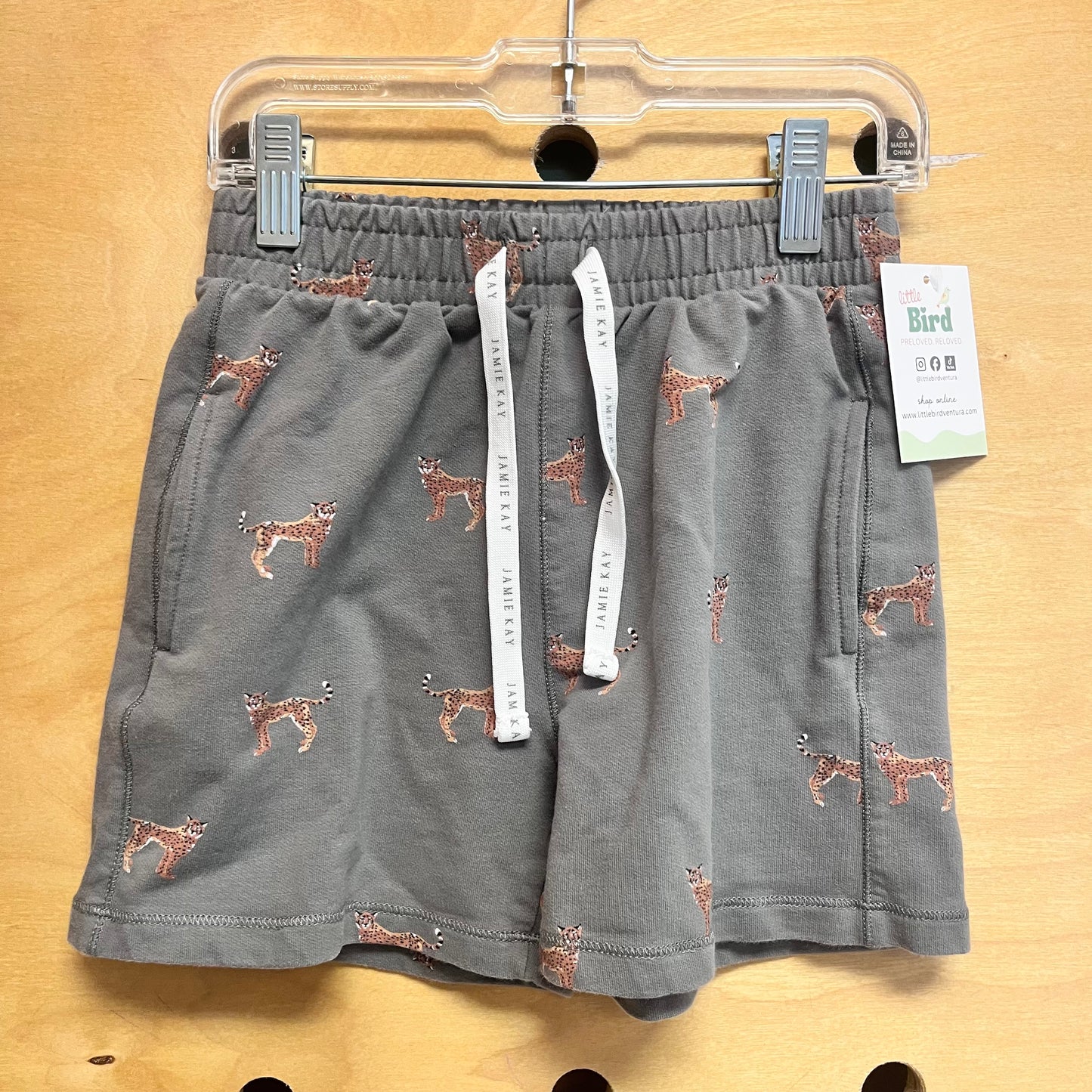 Grey Leopards Pull On Shorts