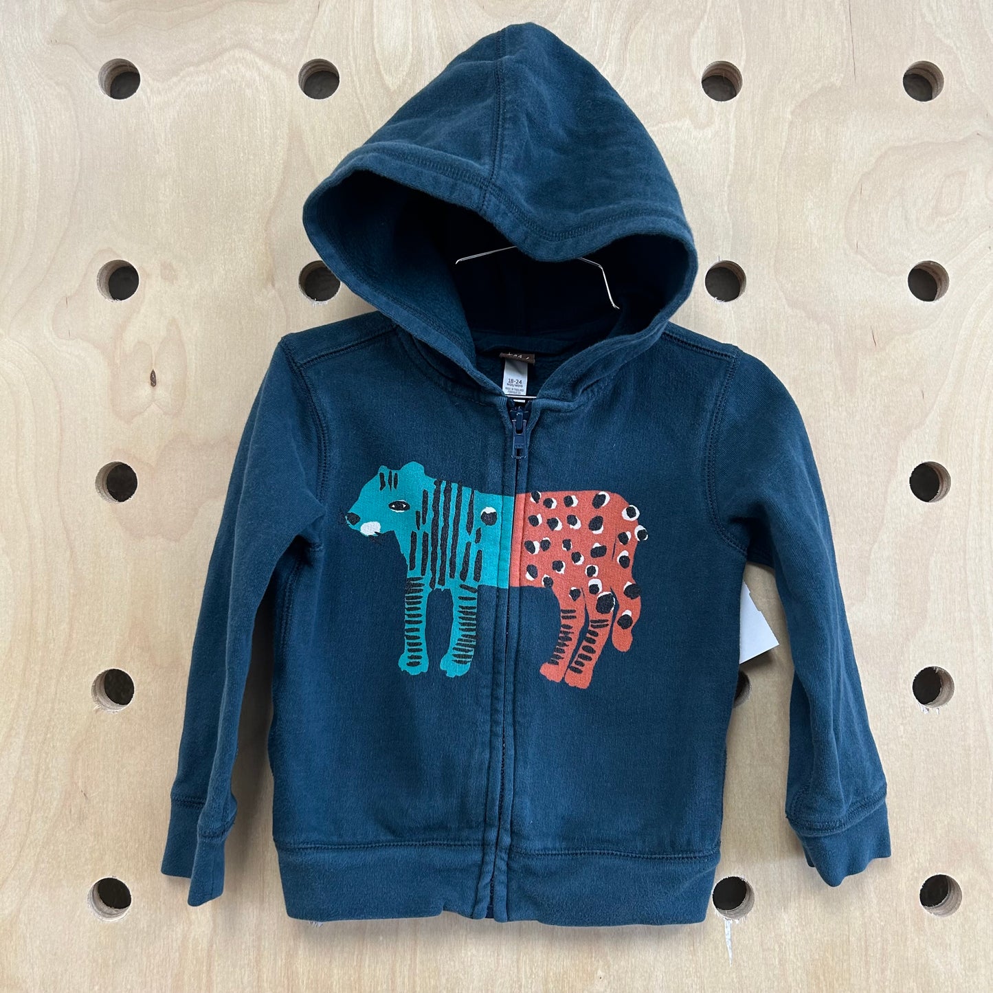 Teal Animal Zip Hoodie