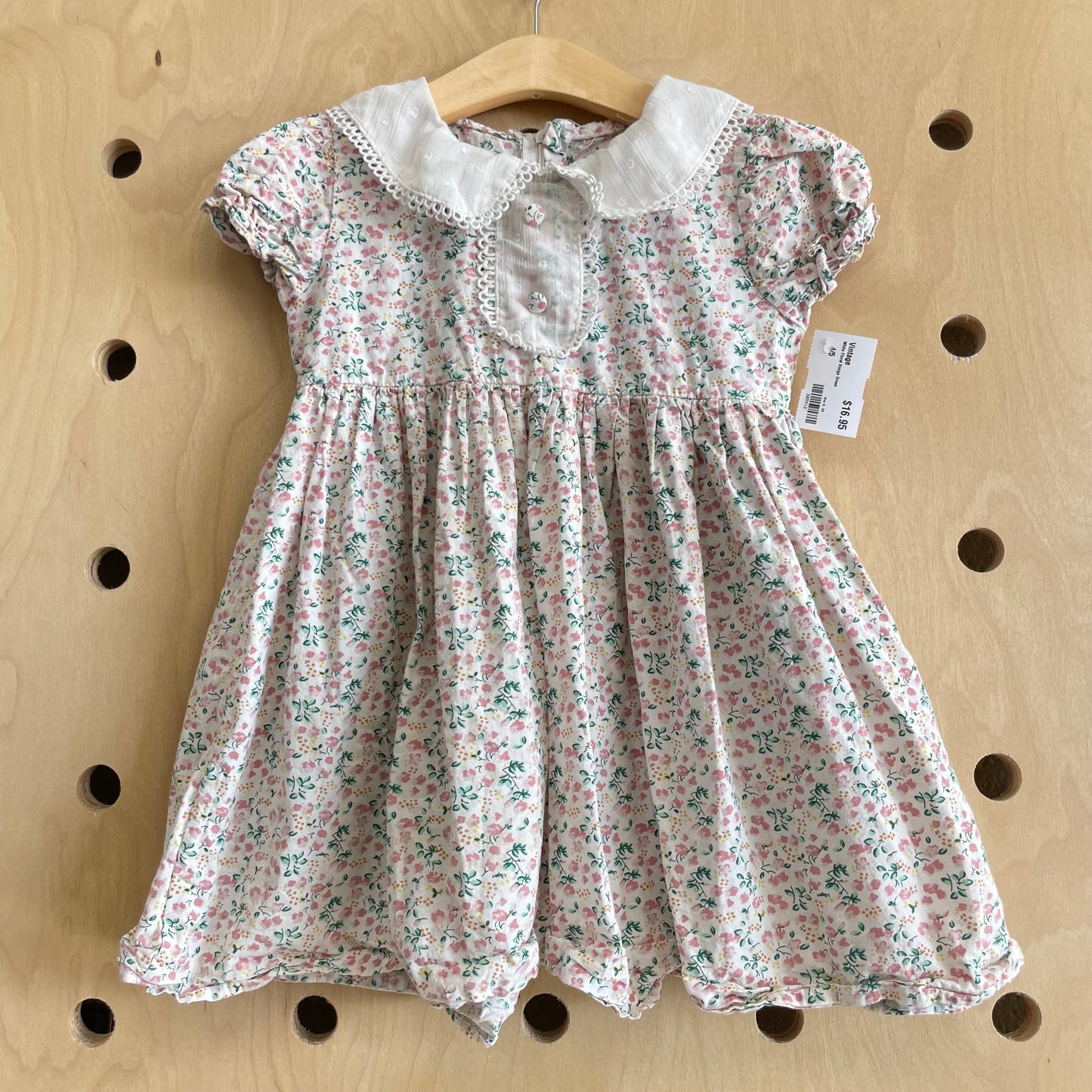 White Floral Vintage Dress