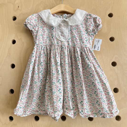 White Floral Vintage Dress
