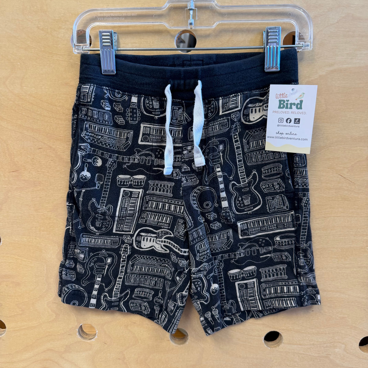 Black/Cream Instruments Drawstring Shorts