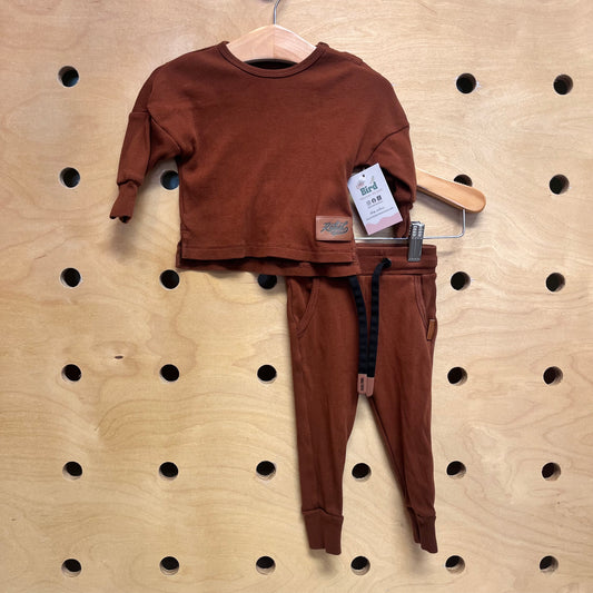 Brown Ribbed Outfit