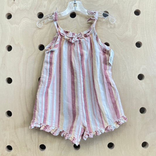 Striped Linen & Organic Cotton Blend Romper