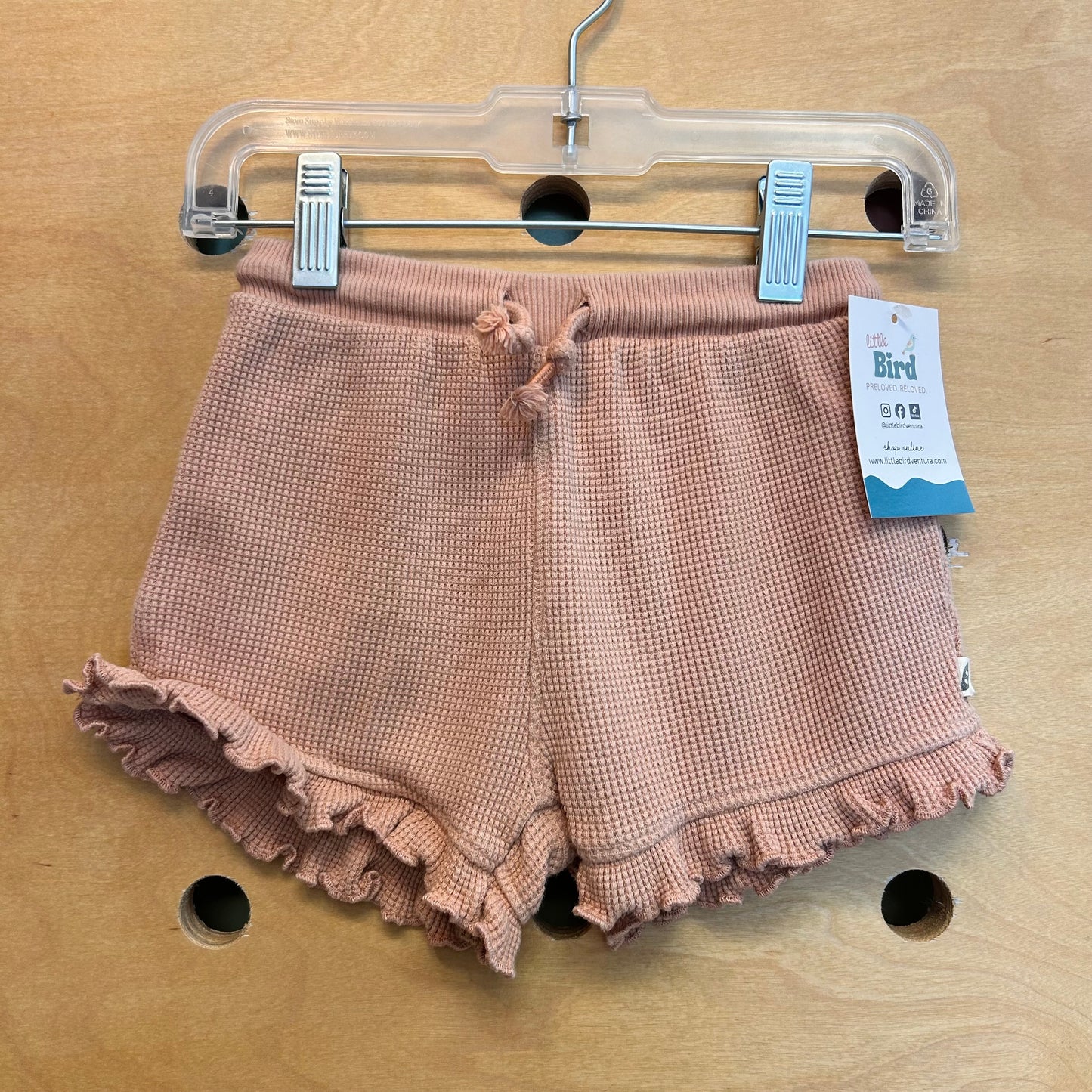 Organic Peach Waffle Knit Shorts