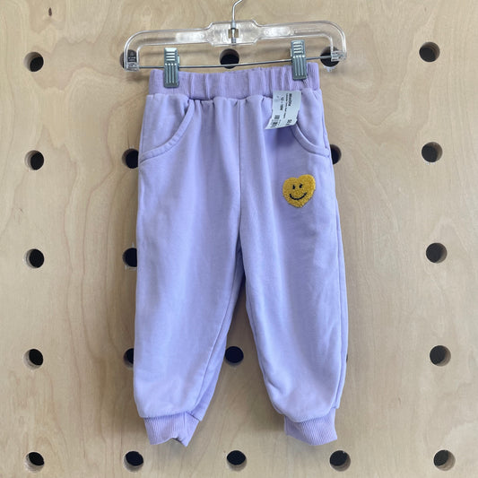 Lavender Terry Heart Joggers