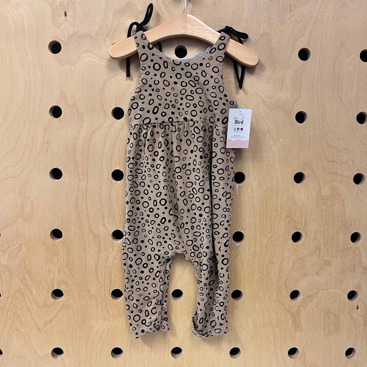 Tan + Black Circles Romper
