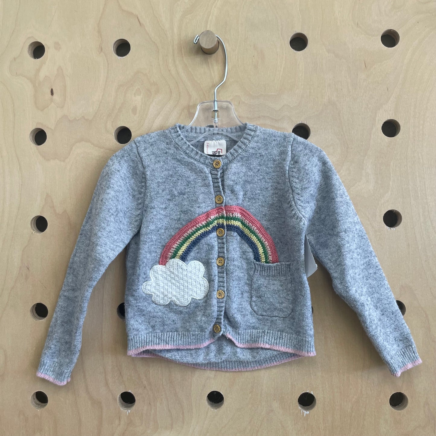 Grey Rainbow Knit Sweater