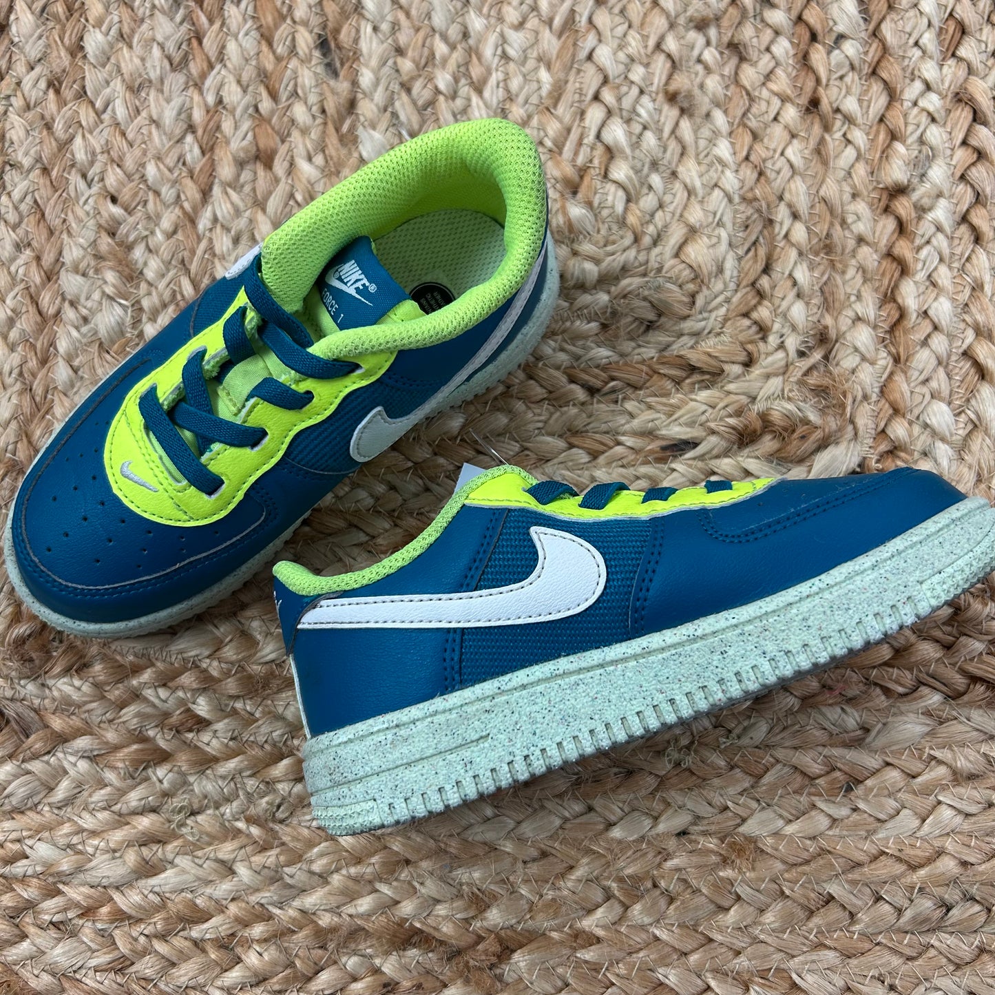 Blue & Green Force 1 Low Tops