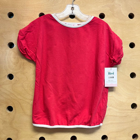 Red/White Trim Boxy Tee