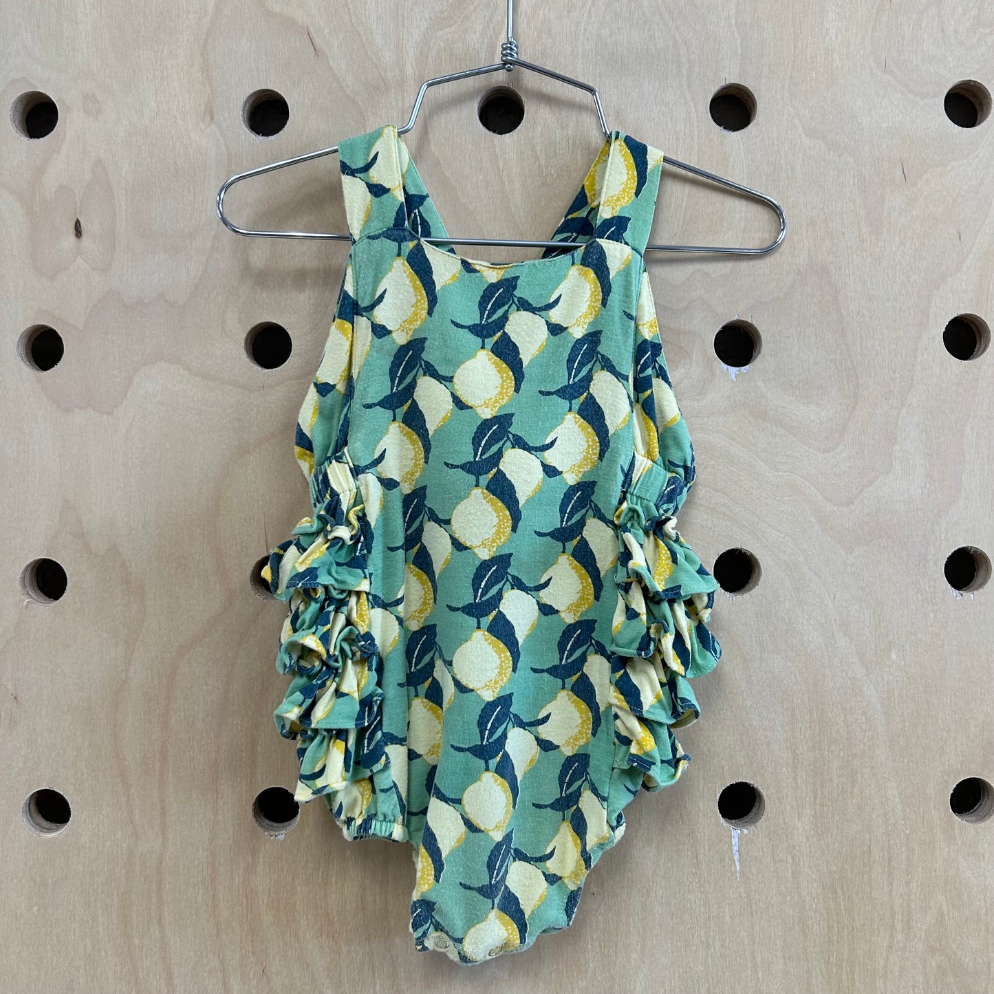 Green Bamboo Lemons Romper
