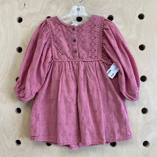 Dusty Rose Eyelet Dress
