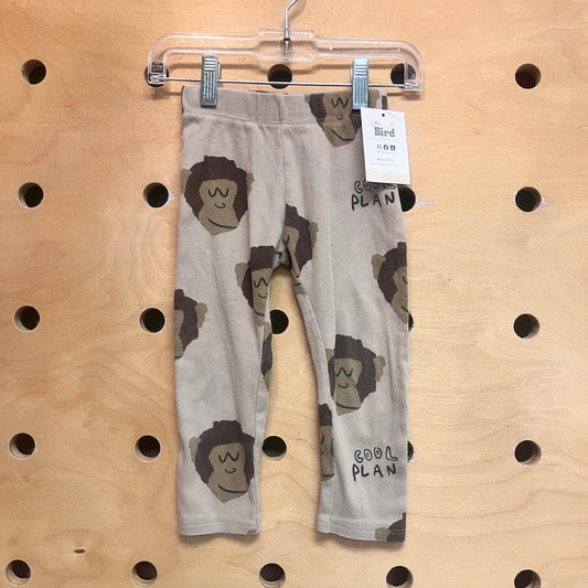 Tan Ribbed Monkey Leggings