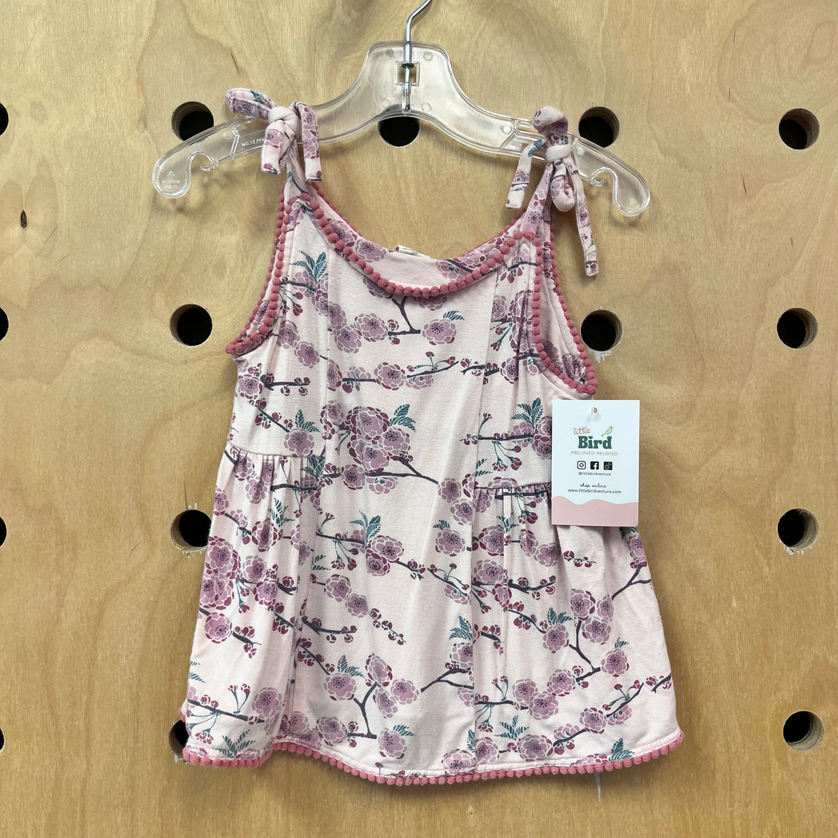 Pink Floral Bamboo Tank