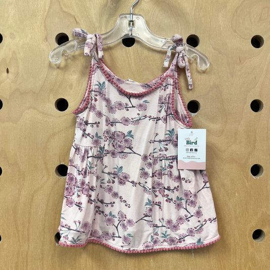Pink Floral Bamboo Tank