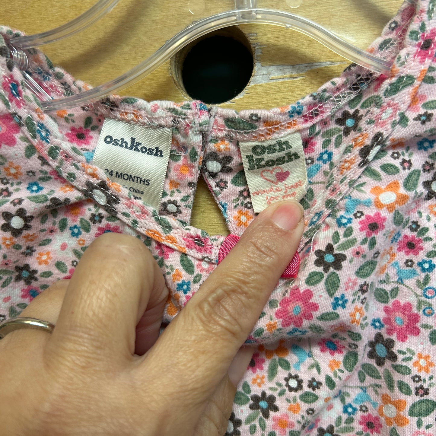 Osh Kosh Y2K Pink Floral Bodysuit