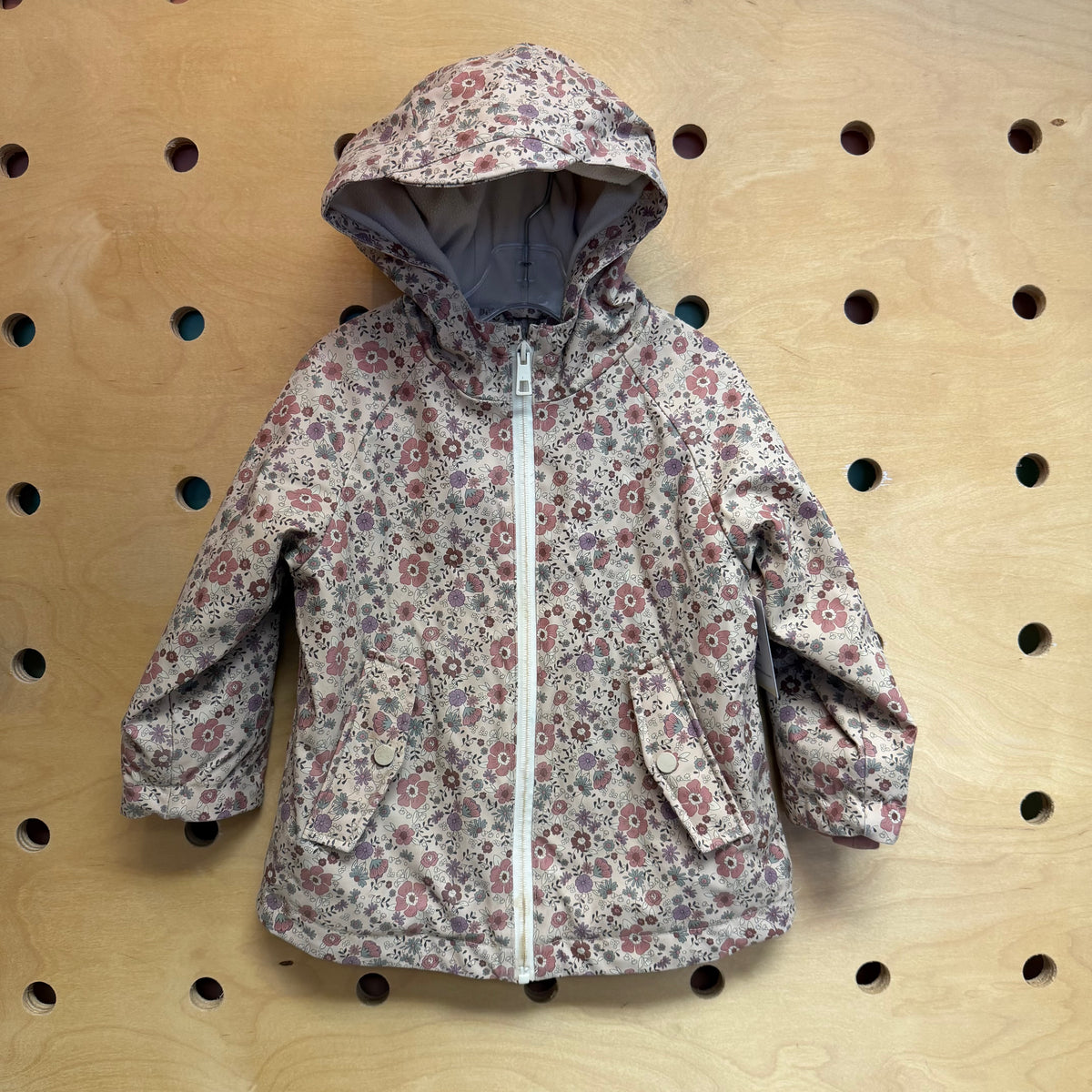 Beige Floral Rain Jacket