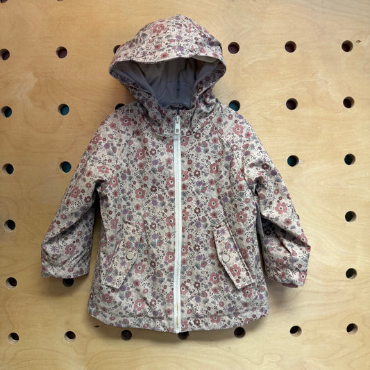 Beige Floral Rain Jacket