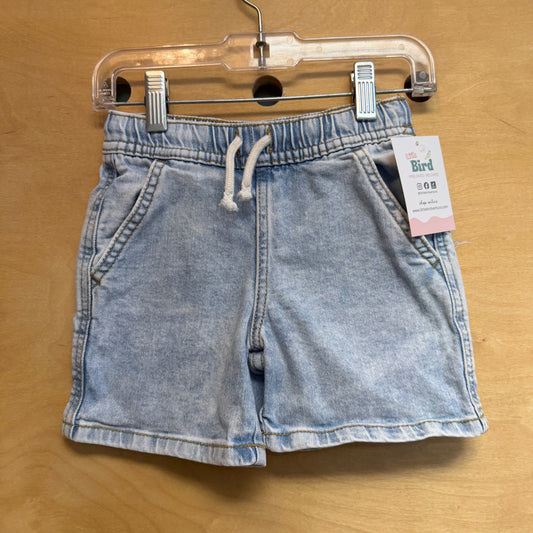 Light Wash Denim Drawstring Shorts