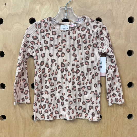 Peach Animal Print Top NEW!