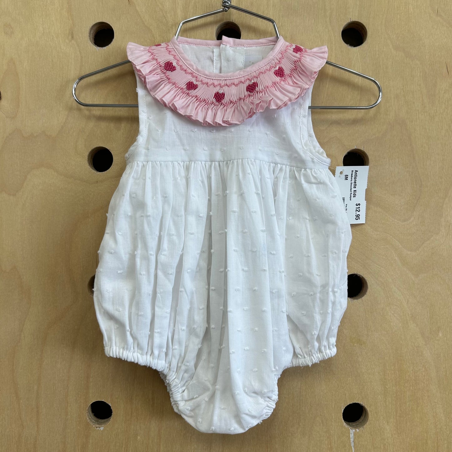 Strawberry Smocked Romper