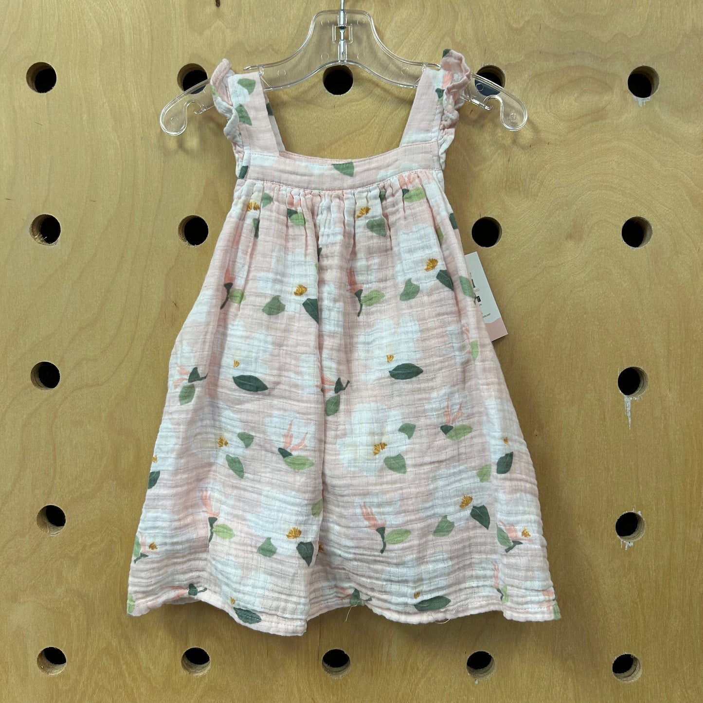 Pink Floral Gauze Dress