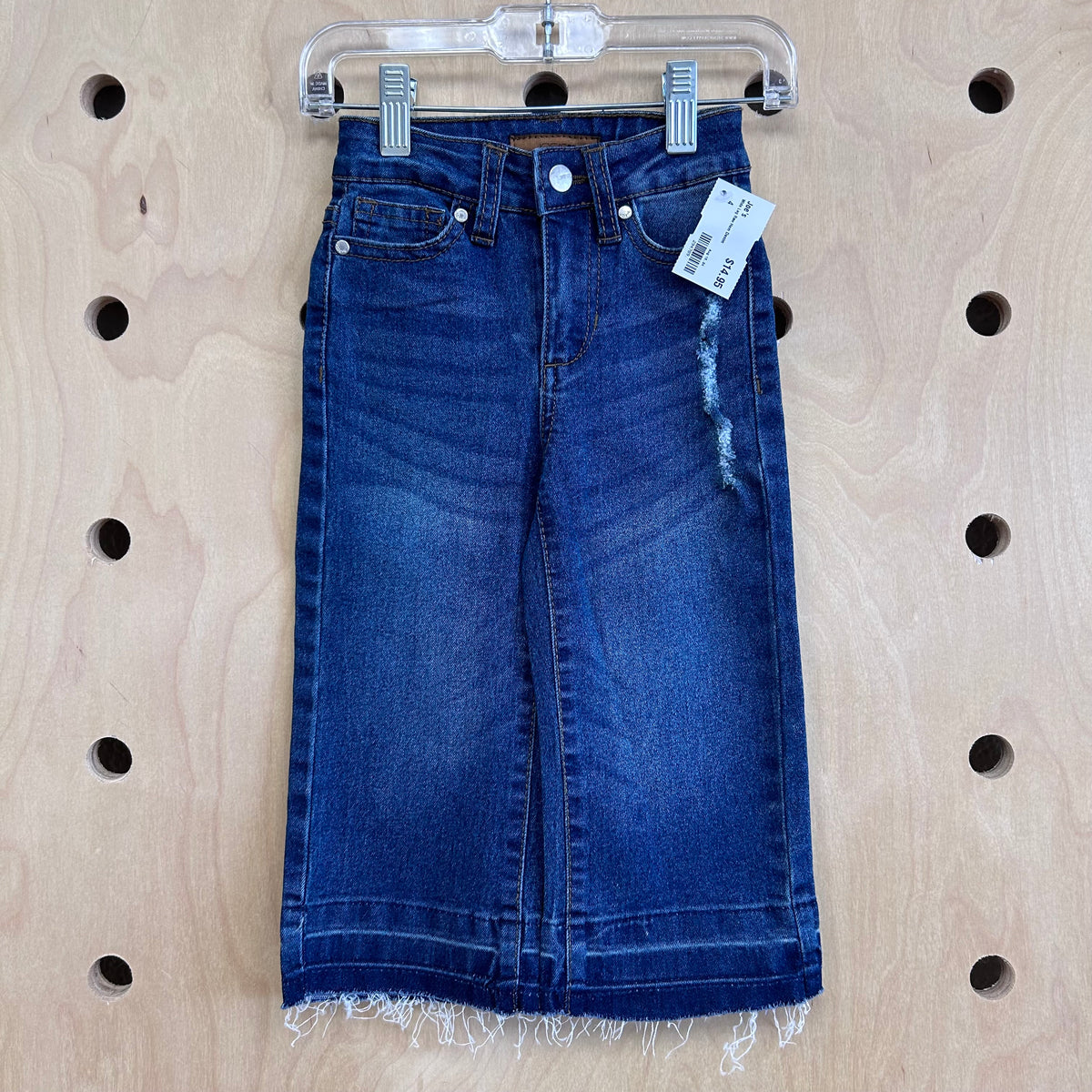 Wide Leg Raw Hem Denim