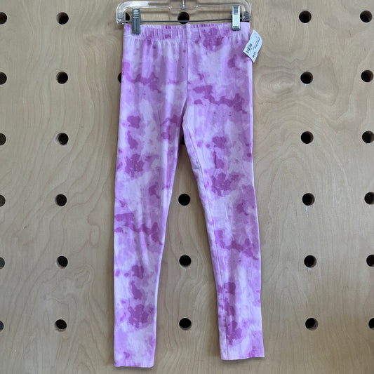 Purple & White Tie Dye Leggings