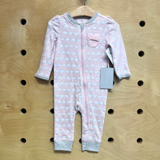 Pink & Grey Inverted Zipper Sleeper NEW!