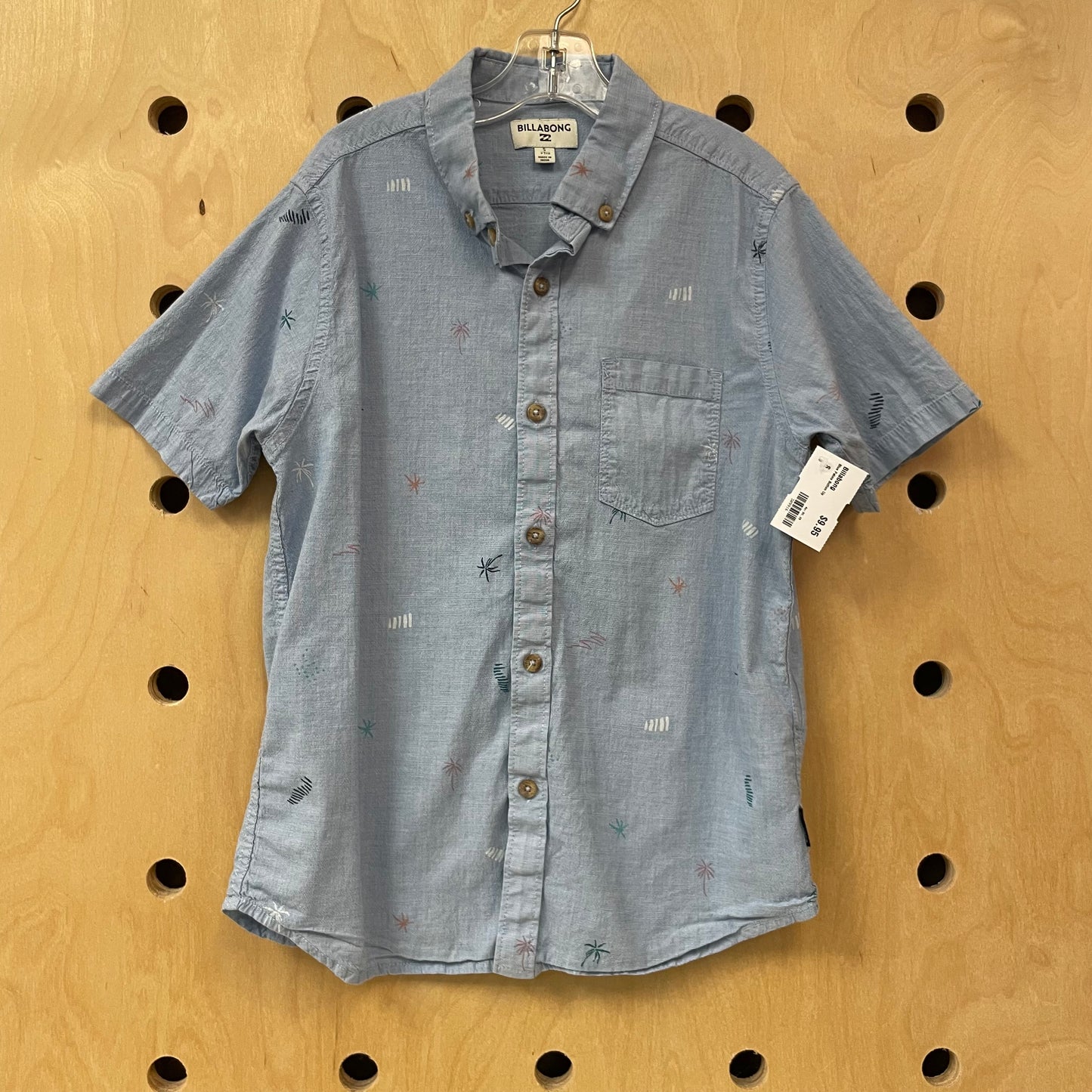 Blue Palms Button Up