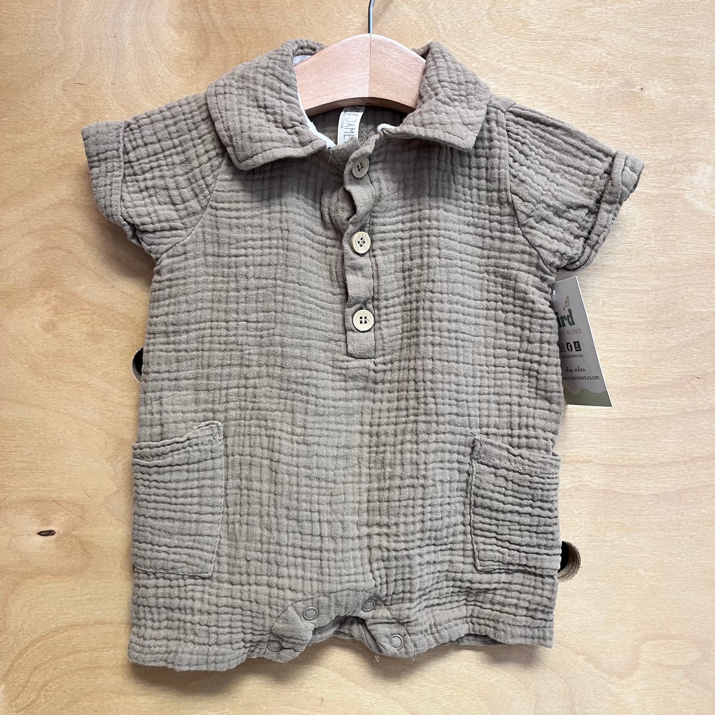 Brown Gauze Romper