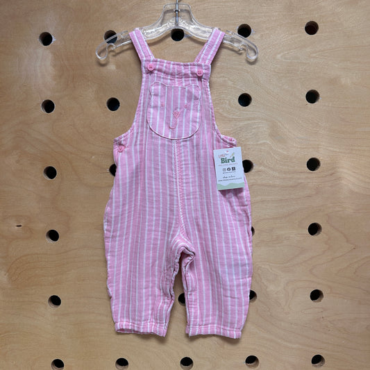 Pink/White Striped Romper
