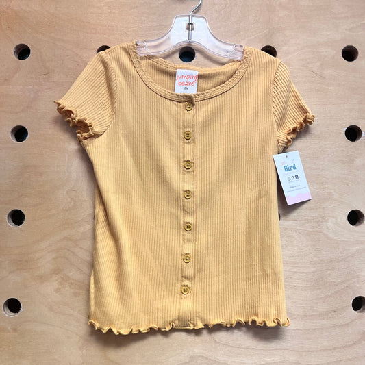 Yellow Ribbed Tee