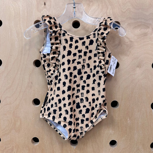 Tan Animal Print Swimsuit