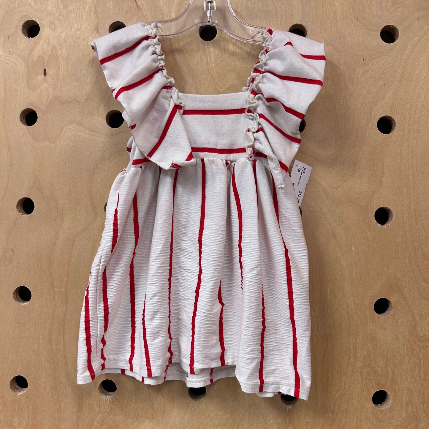 Red & White Striped Dress