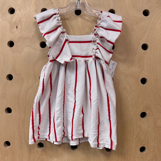 Red & White Striped Dress